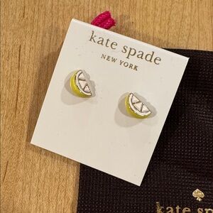 NWT Kate Spade Lemon Slice studs. Think Spring!